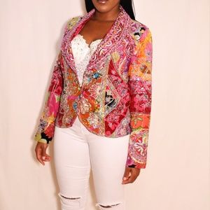 Vintage Pink Beaded Jacket
